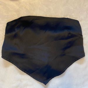 Garage satin scarf top